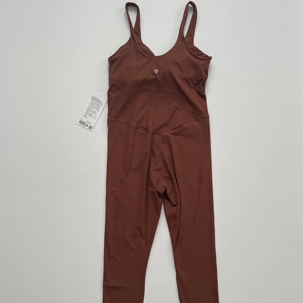 NWT Lululemon align ribbed bodysuit 25” in roasted brown size 10 - Picture 4 of 8